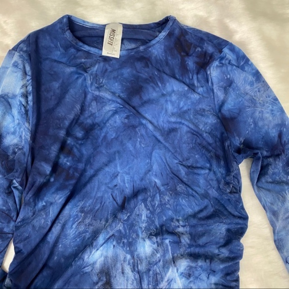 Runched Drawstring Knot Tie Dye - Picture 11 of 14